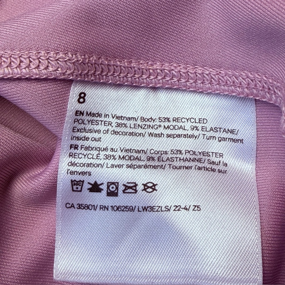 Lululemon Perfectly Oversized Crop Crew Softstreme Pink Women's 8 - Picture 9 of 9
